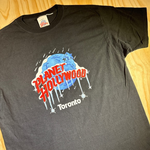 planet hollywood Other - Planet Hollywood Men's Toronto Black Graphic Souvenir Tee Shirt Size L